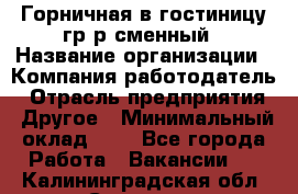 Горничная в гостиницу-гр/р сменный › Название организации ­ Компания-работодатель › Отрасль предприятия ­ Другое › Минимальный оклад ­ 1 - Все города Работа » Вакансии   . Калининградская обл.,Советск г.